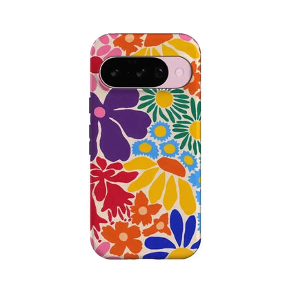 Flower Patch | Multi-Color Floral Google Pixel Case Google Pixel Case Casetry Essential + MagSafe® Google Pixel 10