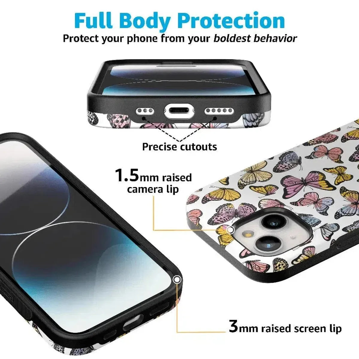 Free Spirit | Rainbow Butterfly Case iPhone Case get.casely