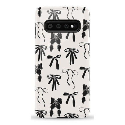 Goth Girlie | Black Bows Case Phone Case Casetry Essential Galaxy S10