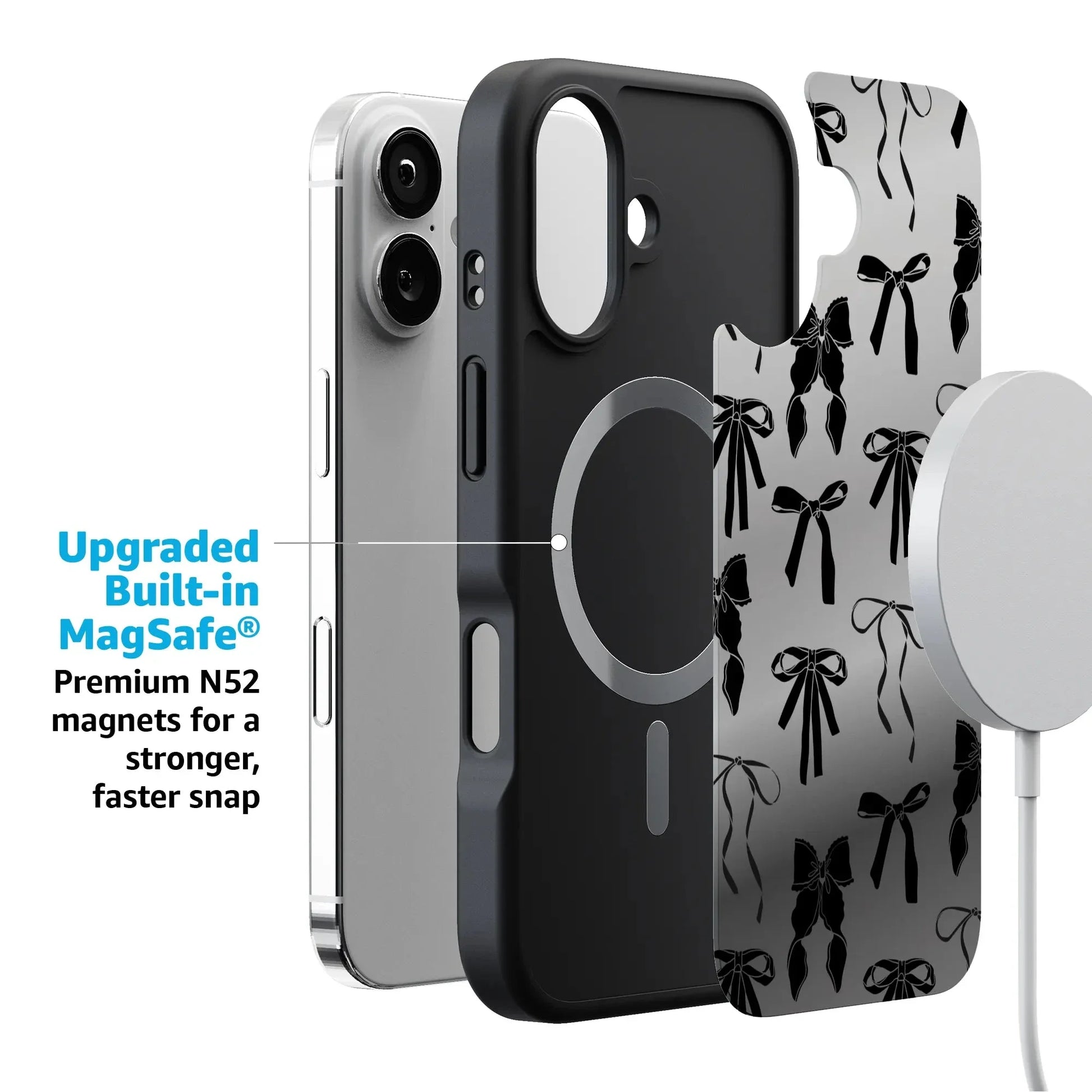 Goth Girlie | Black Bows Case Phone Case get.casely