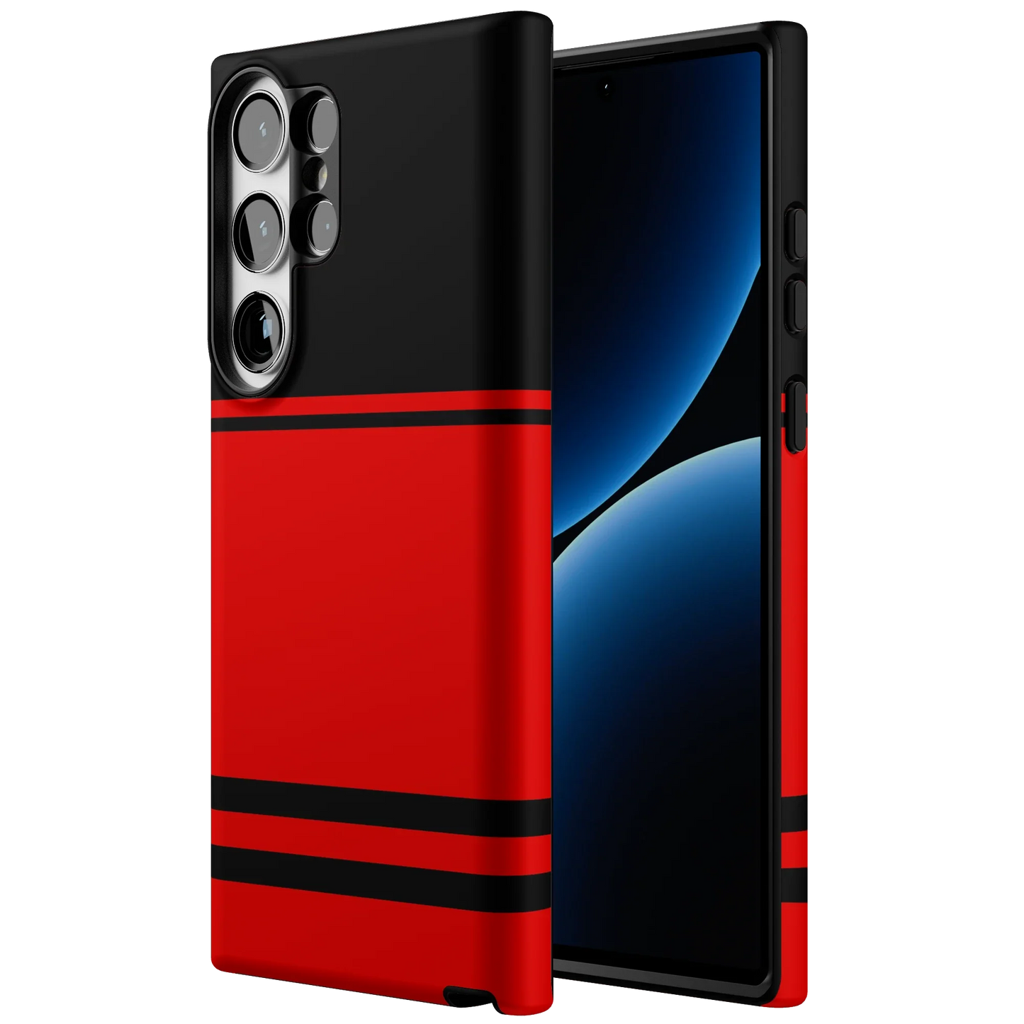 Storm Warning | Black & Red Stripes Case