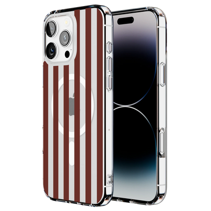 Sunday in Brooklyn | Burgundy Stripes Case