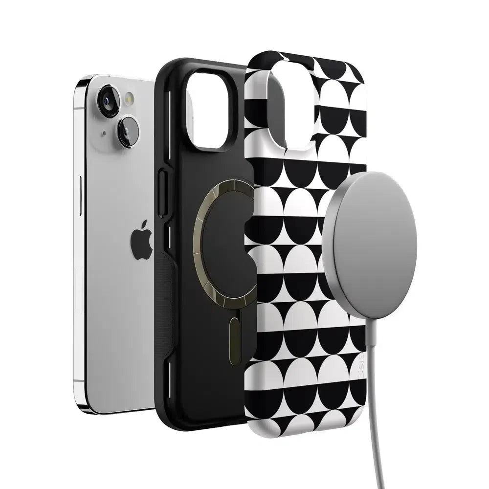 Half Moon | High Contrast Design Case Phone Case Casetry