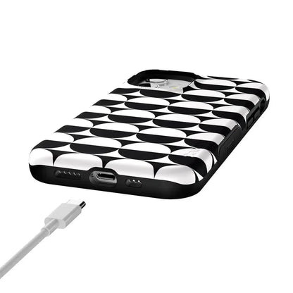 Half Moon | High Contrast Design Case Phone Case Casetry