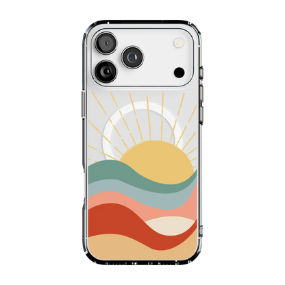 Here Comes the Sun | Colorblock Sunset Case iPhone Case get.casely Clear + MagSafe® iPhone 17 Pro Max