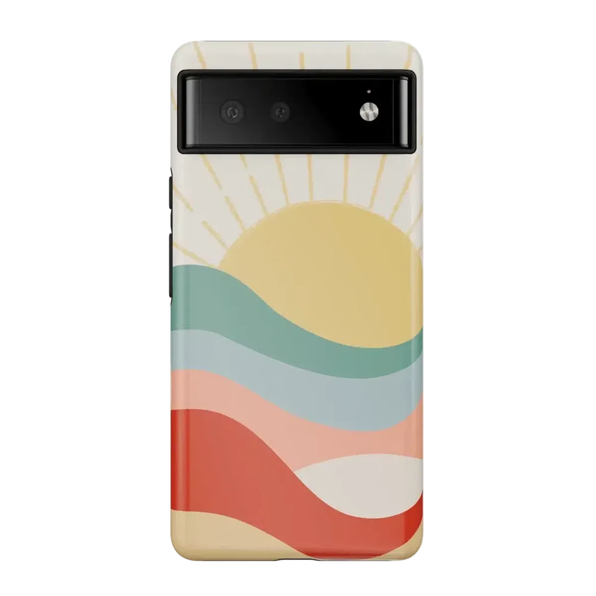 Here Comes the Sun | Colorblock Sunset Google Pixel Case Google Pixel Case Casetry Essential Google Pixel 6