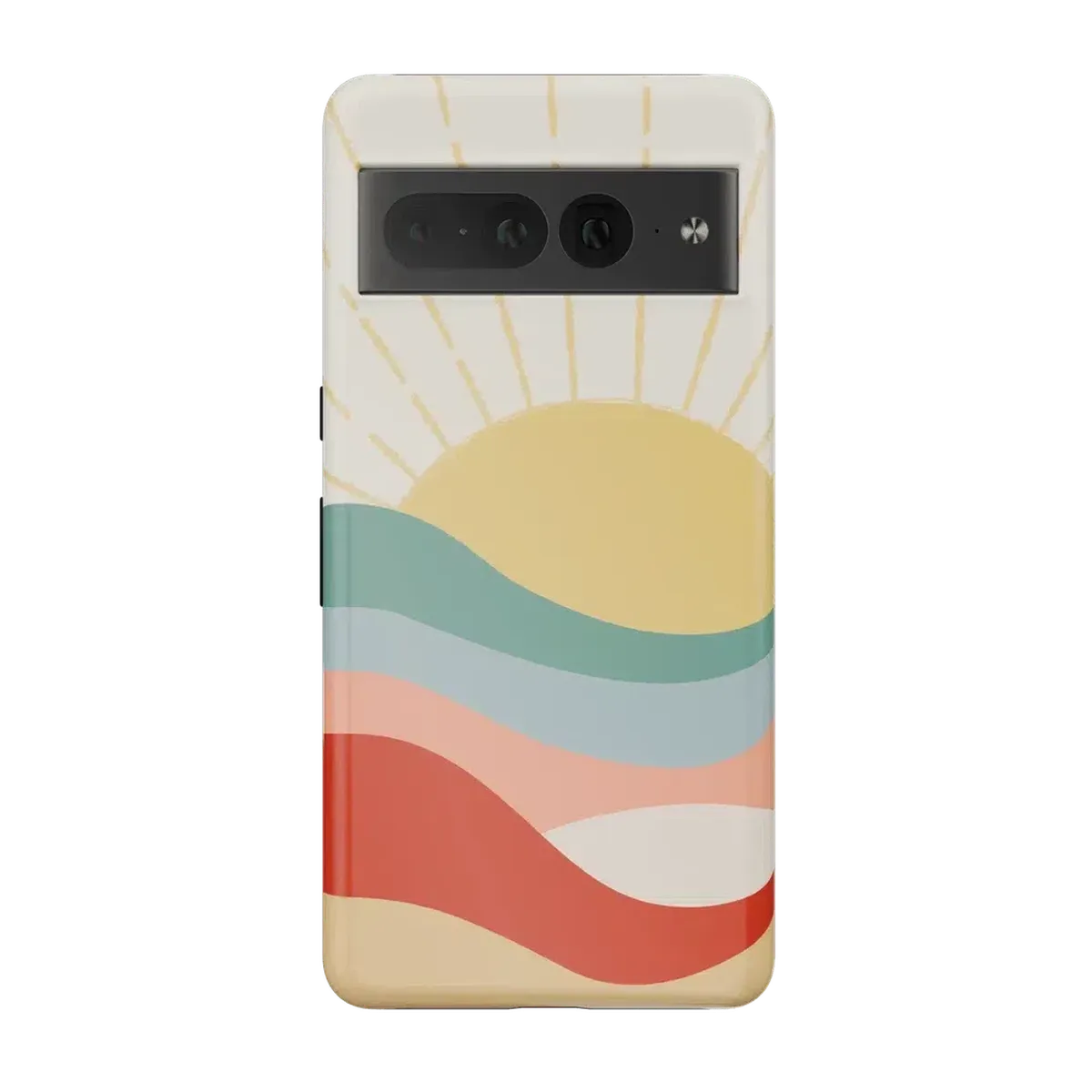 Here Comes the Sun | Colorblock Sunset Google Pixel Case Google Pixel Case Casetry Essential Google Pixel 7 Pro
