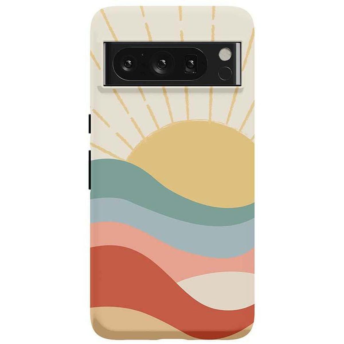 Here Comes the Sun | Colorblock Sunset Google Pixel Case Google Pixel Case Casetry Essential Google Pixel 8 Pro