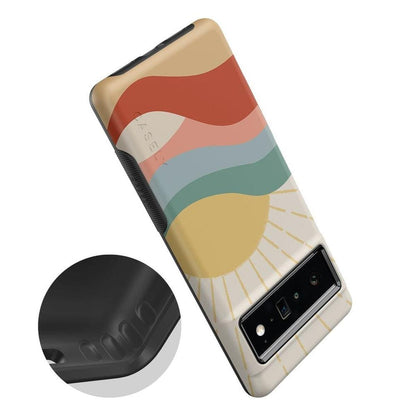 Here Comes the Sun | Colorblock Sunset Google Pixel Case Google Pixel Case get.casely