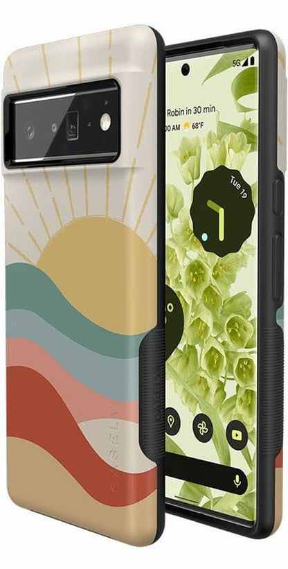 Here Comes the Sun | Colorblock Sunset Google Pixel Case Google Pixel Case get.casely