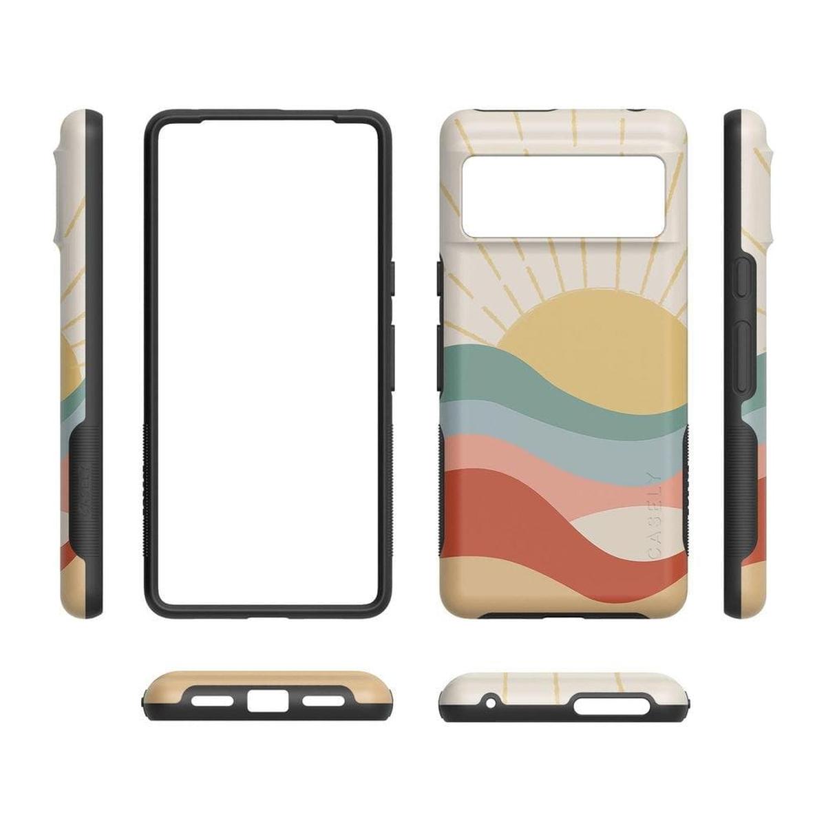 Here Comes the Sun | Colorblock Sunset Google Pixel Case Google Pixel Case get.casely