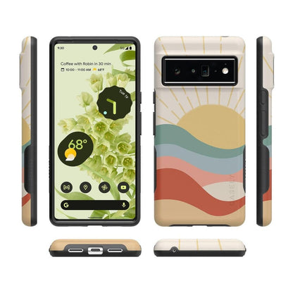 Here Comes the Sun | Colorblock Sunset Google Pixel Case Google Pixel Case get.casely