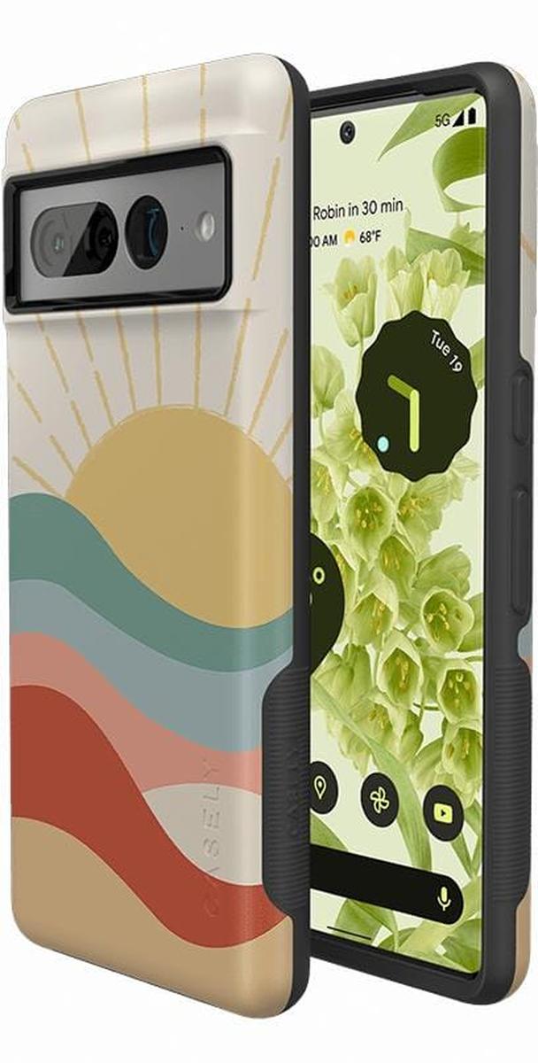 Here Comes the Sun | Colorblock Sunset Google Pixel Case Google Pixel Case get.casely