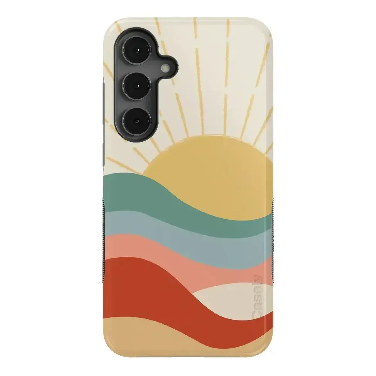Here Comes the Sun | Colorblock Sunset Samsung Case Samsung Case Casetry Bold Flex + MagSafe® Galaxy S25 Plus