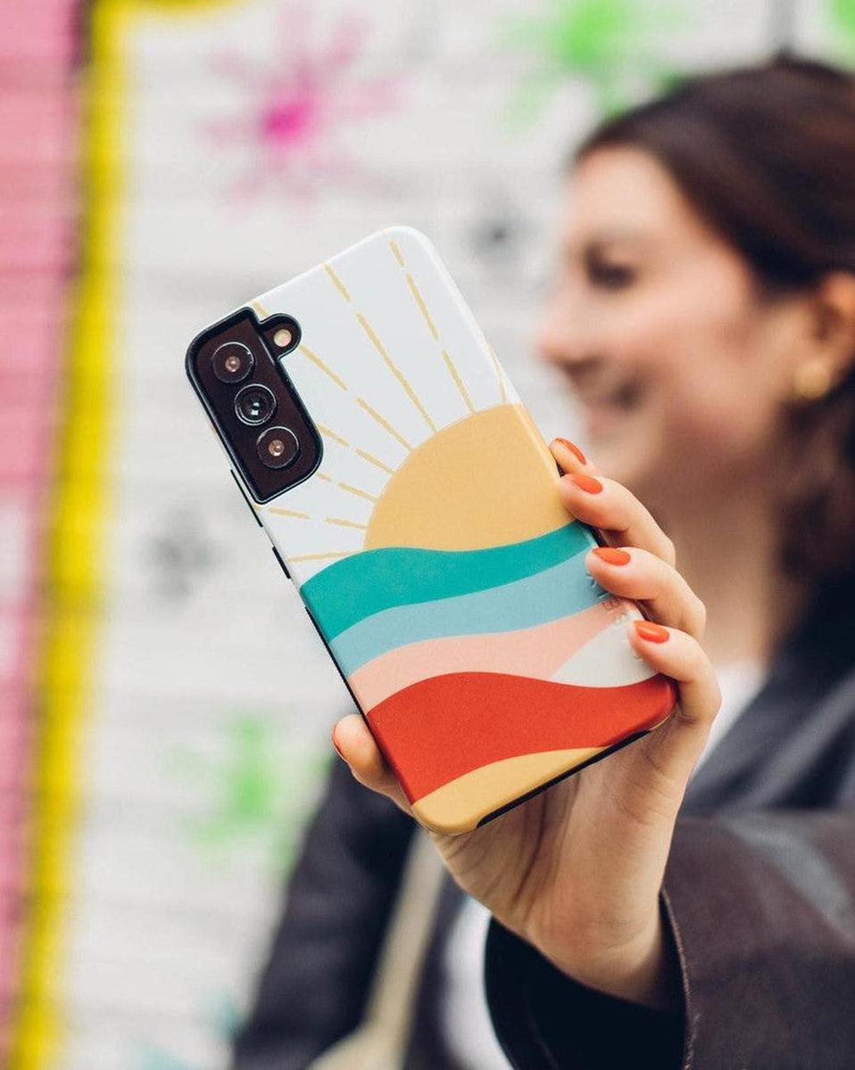 Here Comes the Sun | Colorblock Sunset Samsung Case Samsung Case get.casely