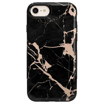 Hidden Gem | Rose Gold and Black Marble Case iPhone Case get.casely
