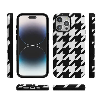 Houndstooth | High Contrast Design Case Phone Case Casetry