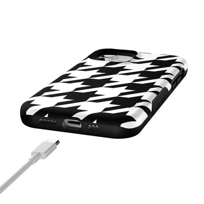 Houndstooth | High Contrast Design Case Phone Case Casetry