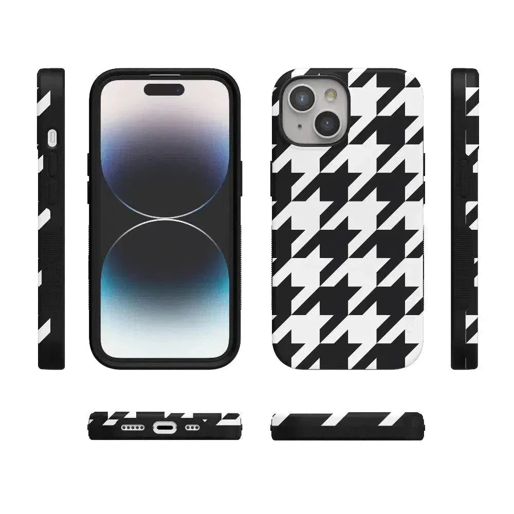 Houndstooth | High Contrast Design Case Phone Case Casetry