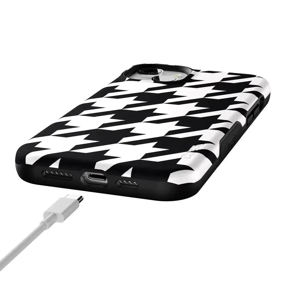 Houndstooth | High Contrast Design Case Phone Case Casetry