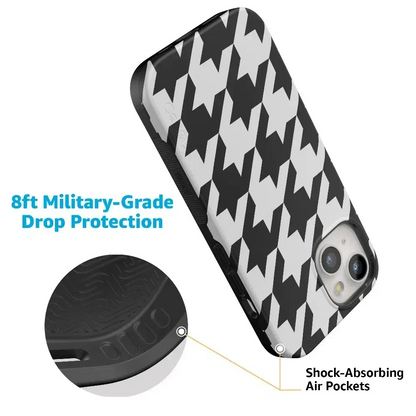 Houndstooth | High Contrast Design Case Phone Case Casetry