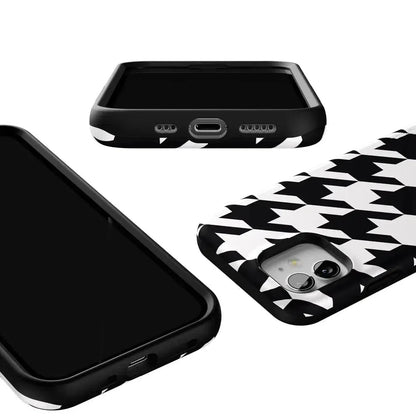 Houndstooth | High Contrast Design Case Phone Case Casetry