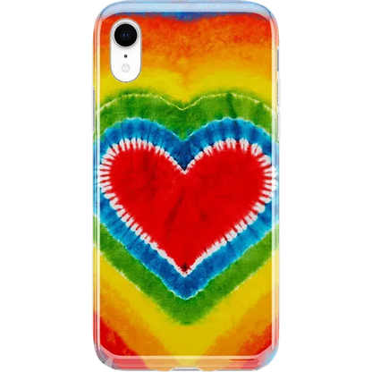 I Heart Tie Dye | Rainbow Heart Case iPhone Case get.casely Classic iPhone XR