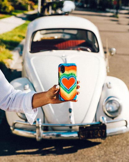 I Heart Tie Dye | Rainbow Heart Case iPhone Case get.casely
