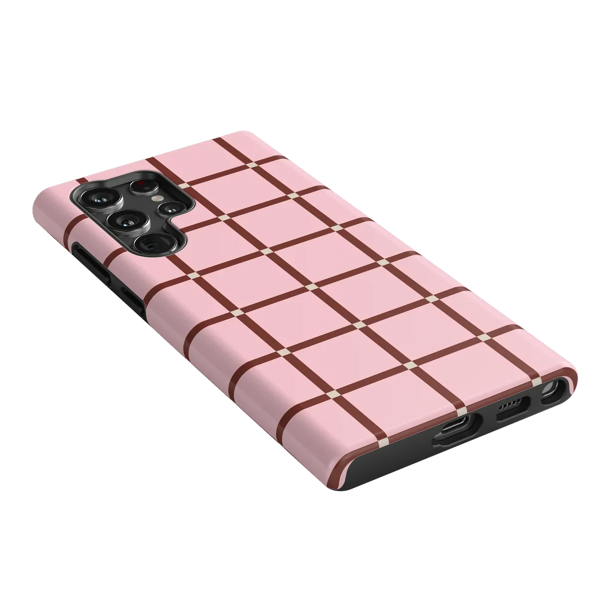 Uptown Gridlock | Pink Checkerboard Case