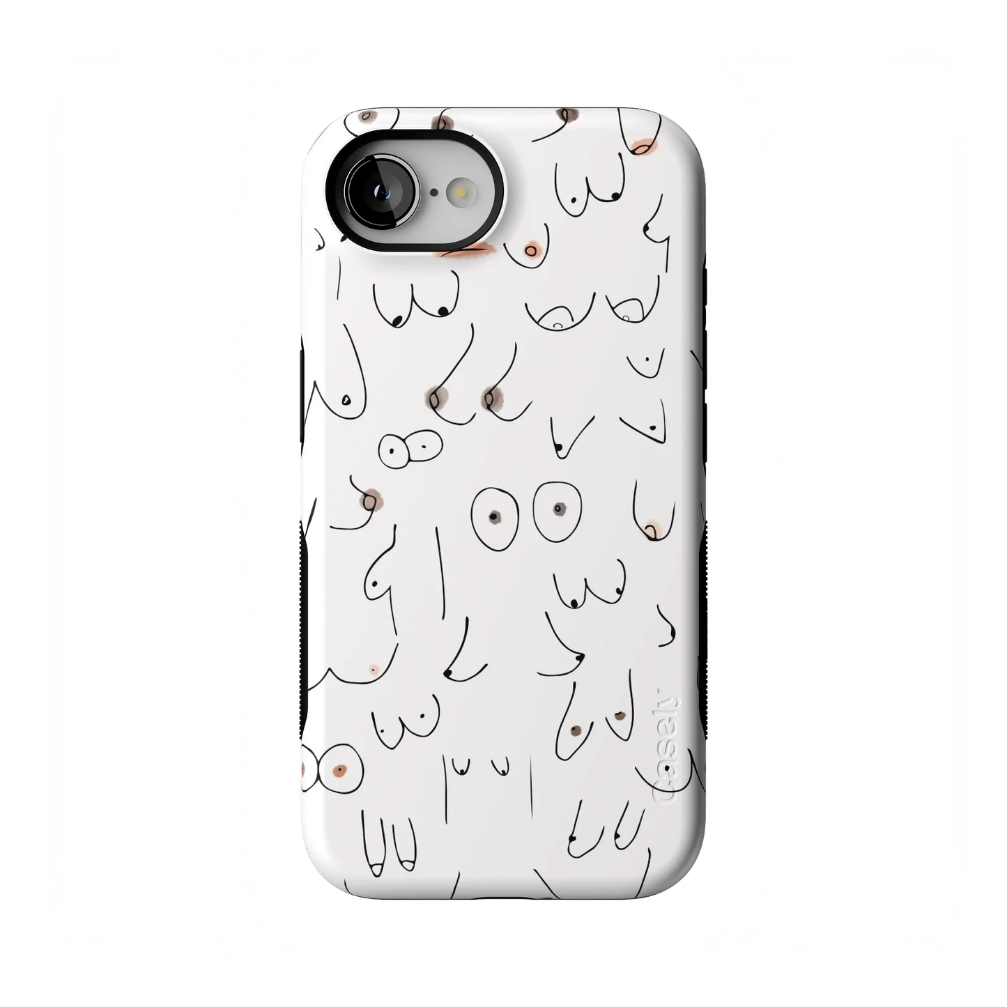 I'm With Her | Black & White Boobs Case iPhone Case get.casely Bold Flex + MagSafe® iPhone 17E