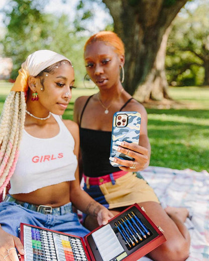 In Formation | Metallic Blue Camo Case iPhone Case get.casely