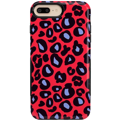 Into the Wild | Red & Blue Leopard Print Case iPhone Case get.casely Bold iPhone 6/7/8 Plus