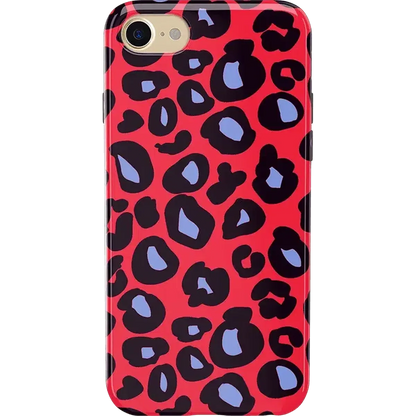 Into the Wild | Red & Blue Leopard Print Case iPhone Case get.casely Classic iPhone 6/7/8