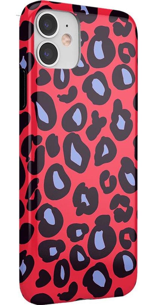 Into the Wild | Red & Blue Leopard Print Case iPhone Case get.casely