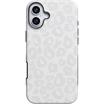 Into the Wild | White Snow Leopard Case iPhone Case get.casely Bold + MagSafe® iPhone 16 Plus