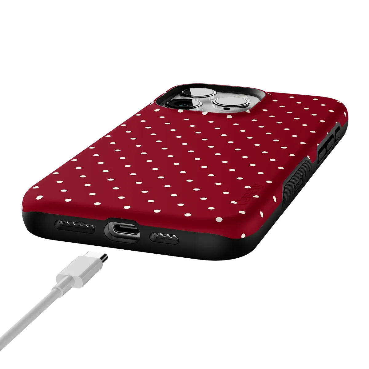 On the Dot | Maroon Polka Dot Case