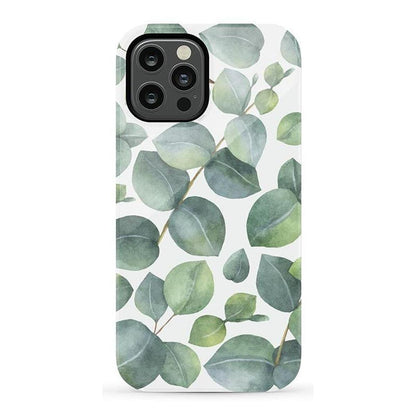 Leaf Me Alone | Green Floral Print Case iPhone Case get.casely Essential iPhone 12 Pro