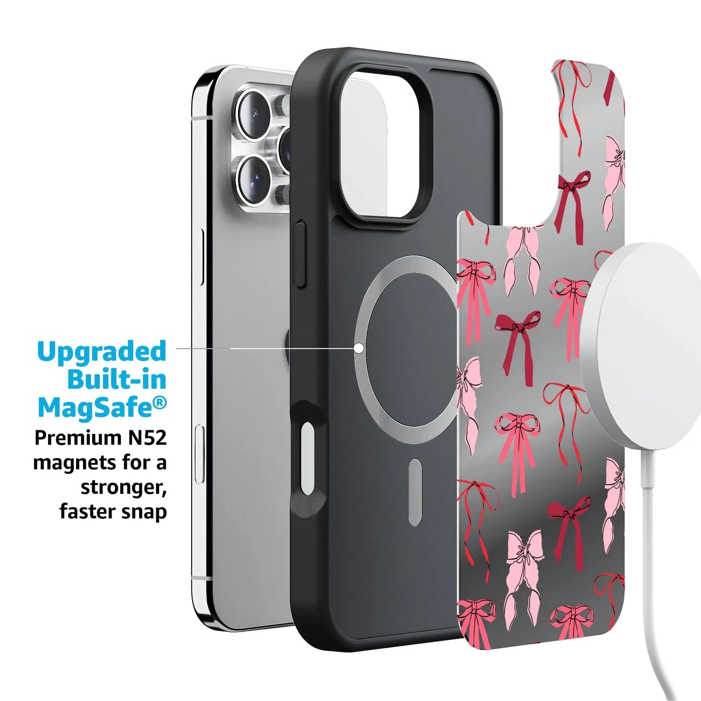 Lover Girlie | Pink Bows Case Phone Case get.casely