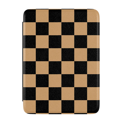 Fit Check | Black & Brown Checkerboard Kindle Case | Casely