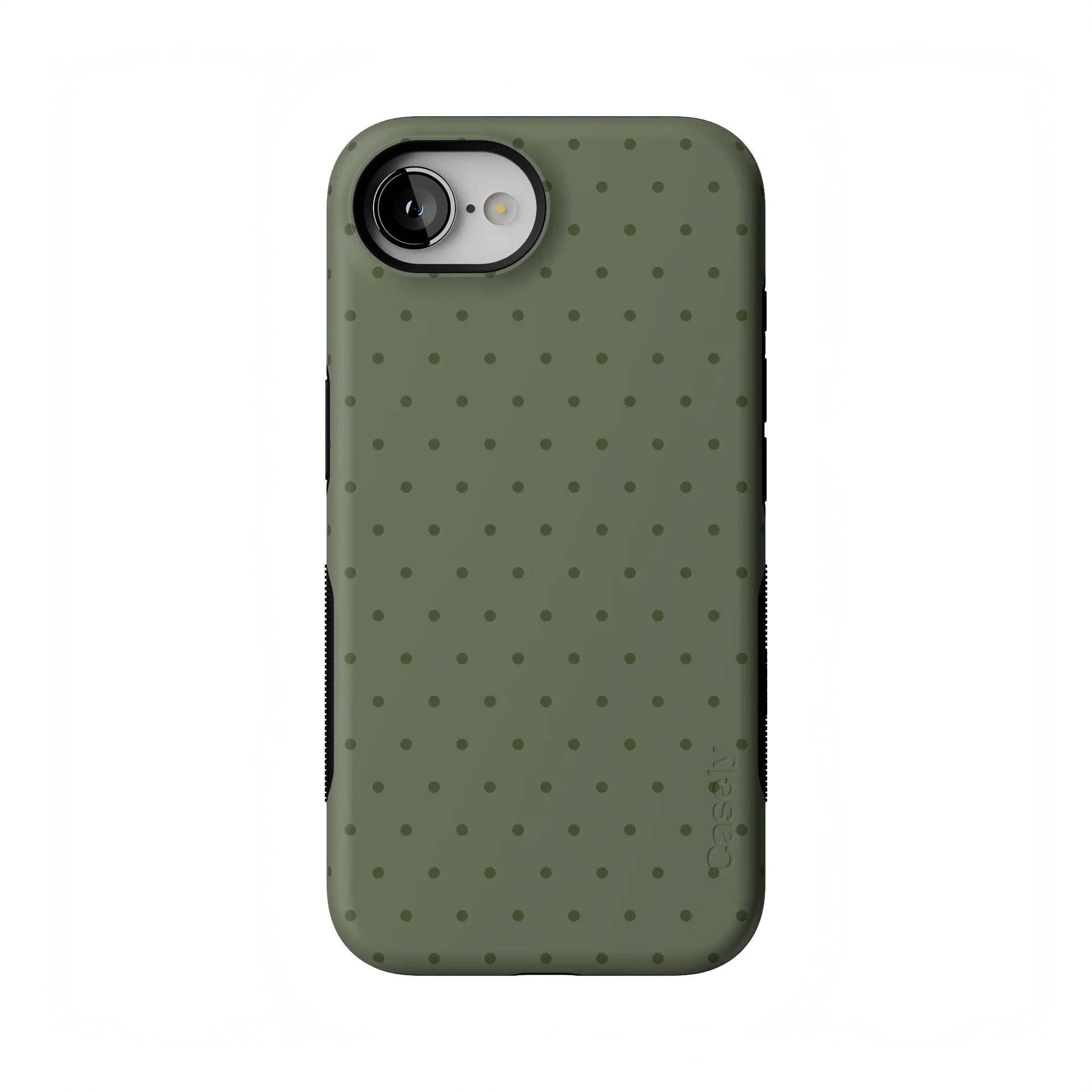 On the Dot | Olive Green Polka Dot Case - iPhone 16E