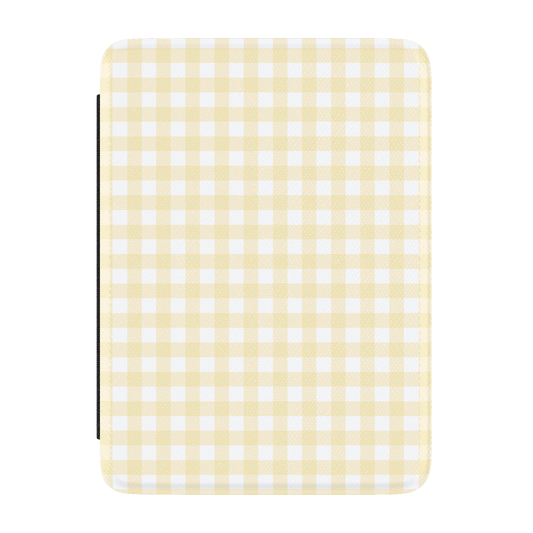 Pastel Picnic | Yellow Gingham Kindle Case