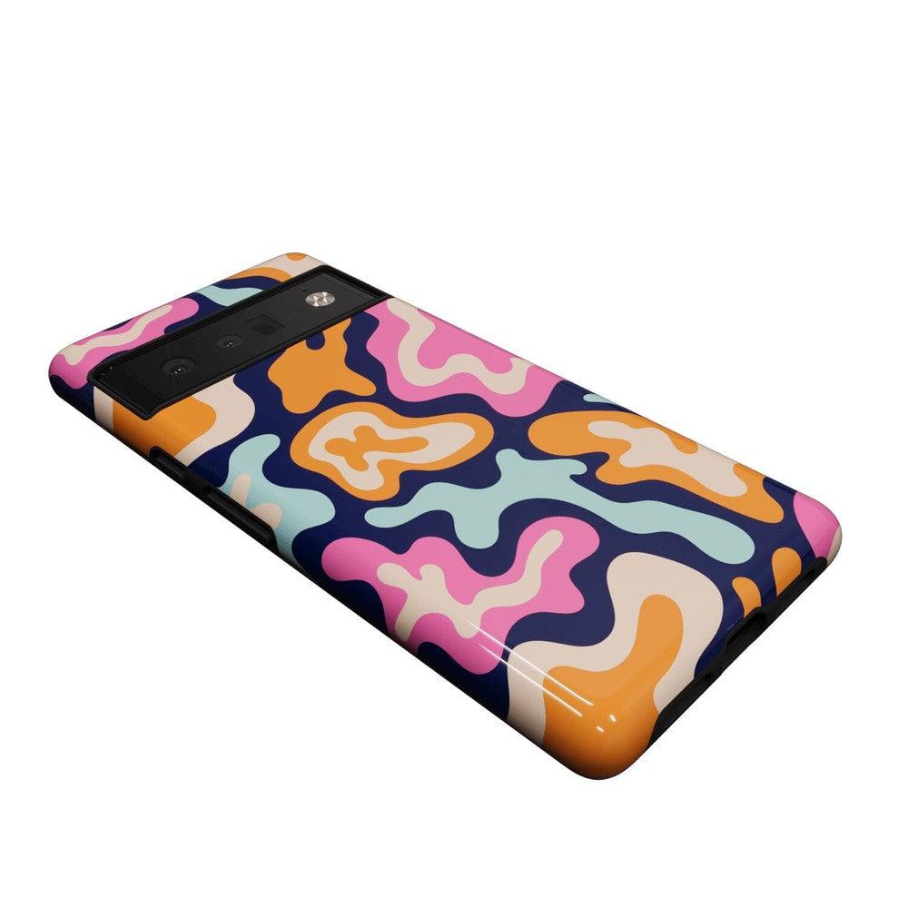 Midnight Color Splash | Abstract Retro Google Pixel Case Google Pixel Case Casetry