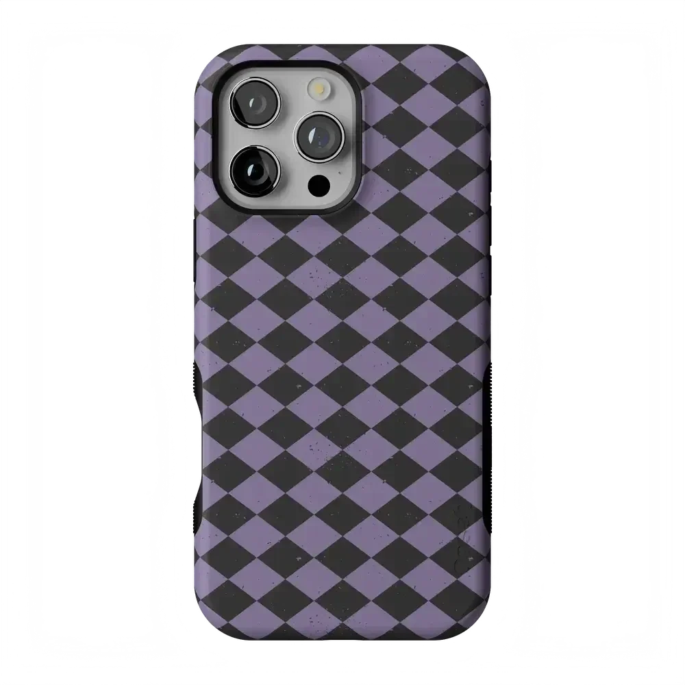 Midnight Hex | Purple Checkered Case Phone Case get.casely Bold Flex + MagSafe® iPhone 16 Pro Max