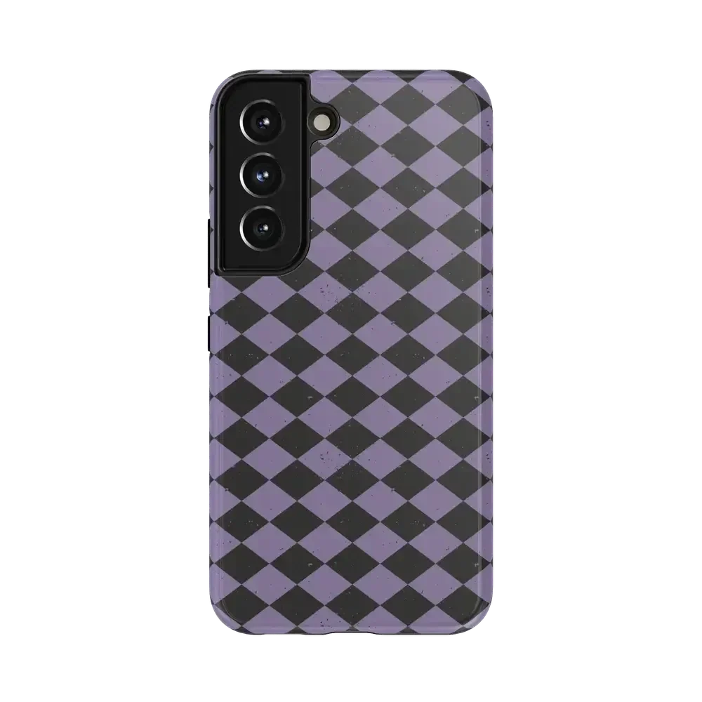 Midnight Hex | Purple Checkered Case Phone Case get.casely Essential Galaxy S22