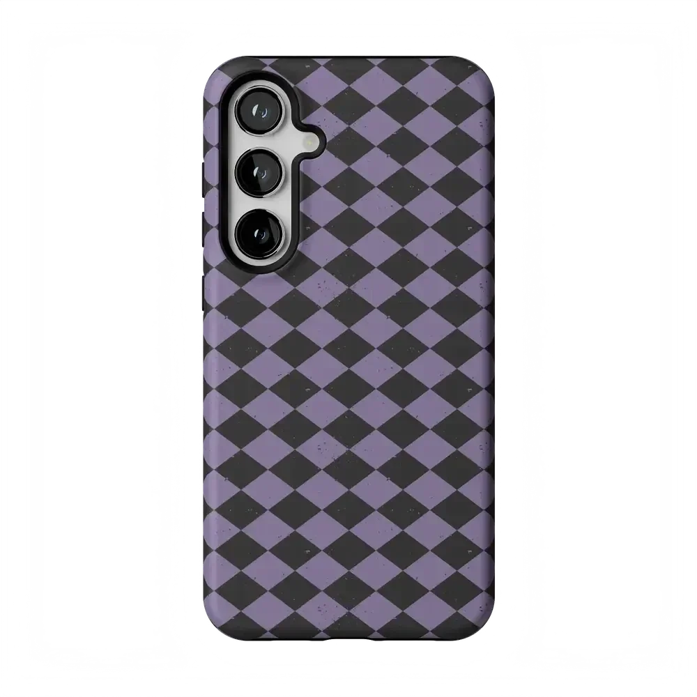 Midnight Hex | Purple Checkered Case Phone Case get.casely Essential Galaxy S24 Plus