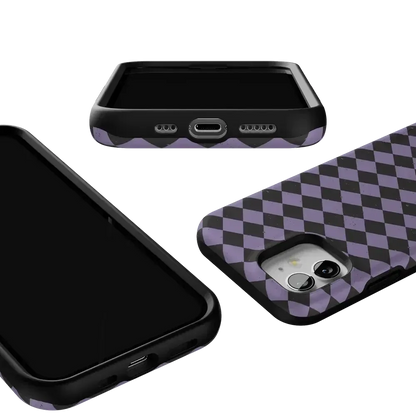 Midnight Hex | Purple Checkered Case Phone Case get.casely