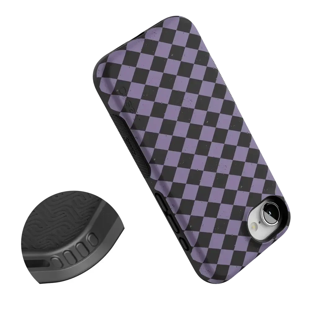 Midnight Hex | Purple Checkered Case Phone Case get.casely