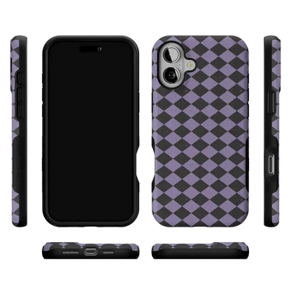 Midnight Hex | Purple Checkered Case Phone Case get.casely