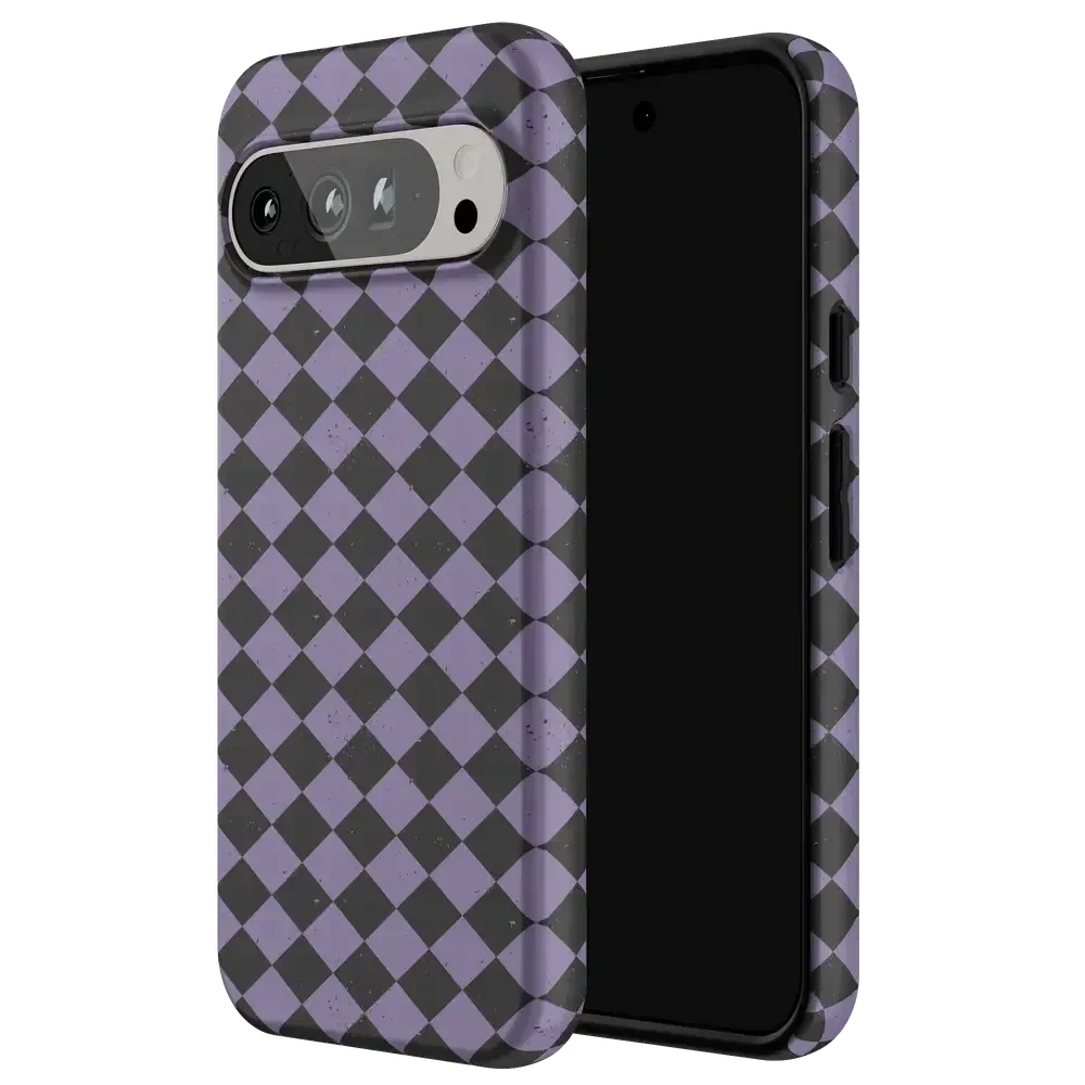 Midnight Hex | Purple Checkered Case Phone Case get.casely