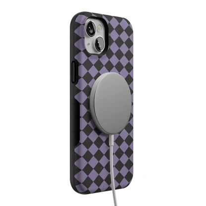 Midnight Hex | Purple Checkered Case Phone Case get.casely